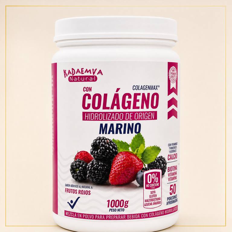 KADAEMVA Colágeno Hidrolizado Marino Frutos Rojos 1000g, colágeno y belleza, a domicilio Villavicencio
