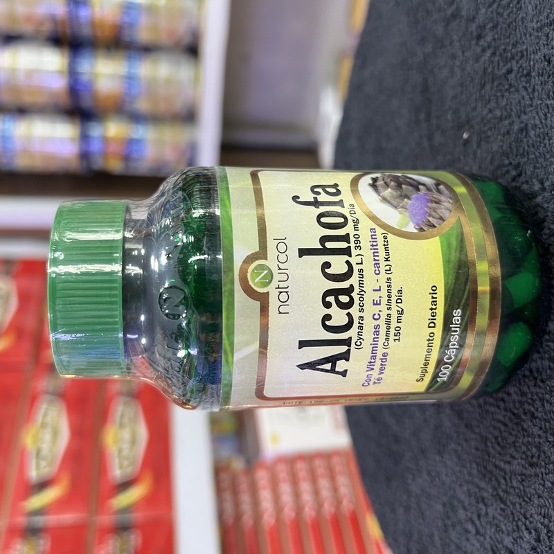 Naturcol Alcachofa capsulas con te verde y L-carnitina 60 capsulas, hepatico y depurativo, a domicilio Villavicencio