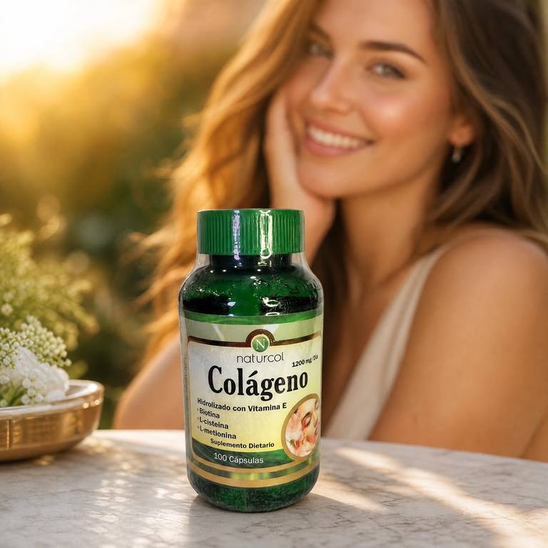 Naturcol Colágeno Hidrolizado 1200 mg 100 cápsulas, colágeno y belleza, a domicilio Villavicencio