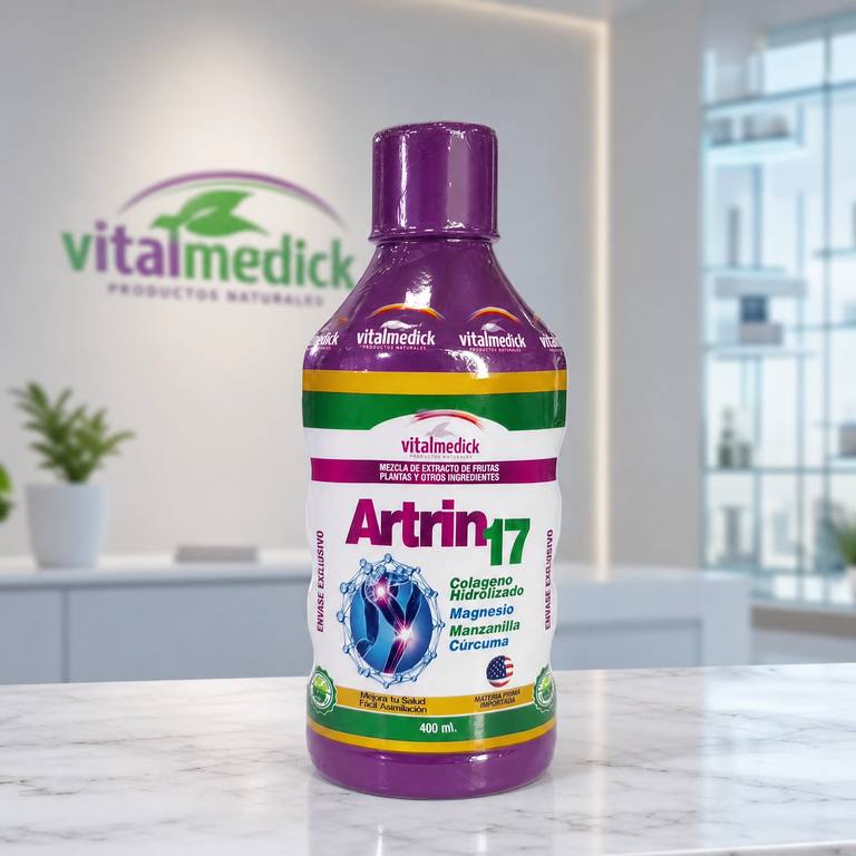 Vitalmedick Artrin 17 colágeno hidrolizado 400 ml, categoría Colágeno y belleza, a domicilio Villavicencio
