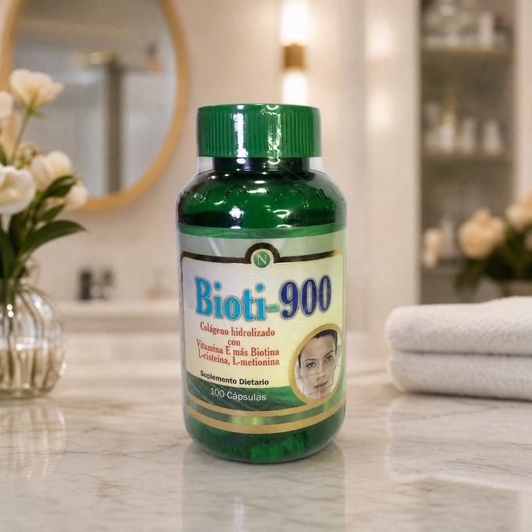 Bioti-900 colágeno hidrolizado con biotina 100 cápsulas, categoría Colágeno y belleza, a domicilio Villavicencio
