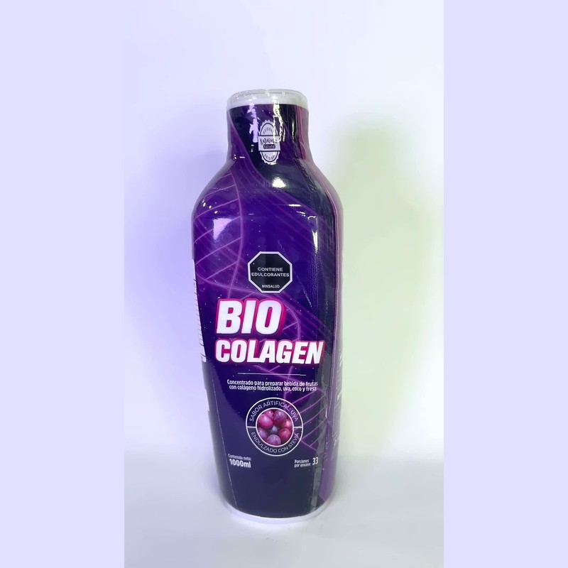 Bio Colagen colageno hidrolizado sabor uva 1000 ml, colageno y belleza, a domicilio Villavicencio