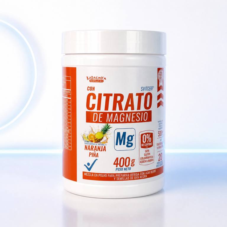 KADAEMVA Citrato de Magnesio SVITCER Naranja/Piña 400g, minerales esenciales, a domicilio Villavicencio