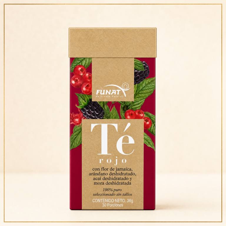 FUNAT Té rojo con flor de jamaica, hepático y depurativo, a domicilio Villavicencio