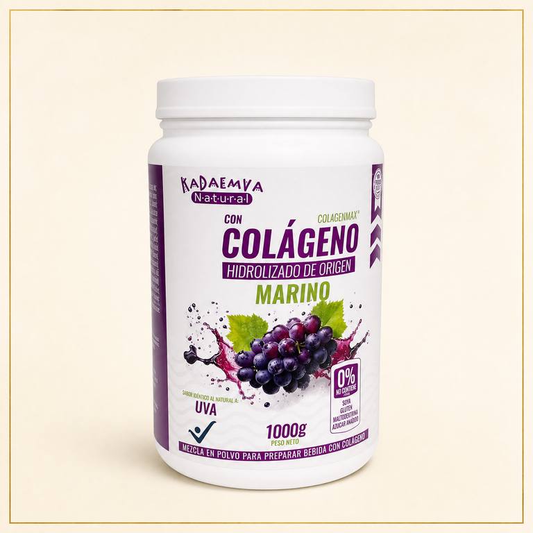 KADAEMVA Colágeno Hidrolizado Marino Uva 1000g, colágeno y belleza, a domicilio Villavicencio