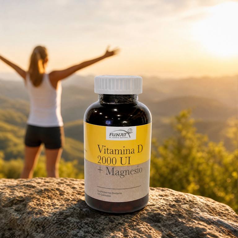 FUNAT Vitamina D 2000 UI + Magnesio en capsulas, minerales esenciales, a domicilio Villavicencio