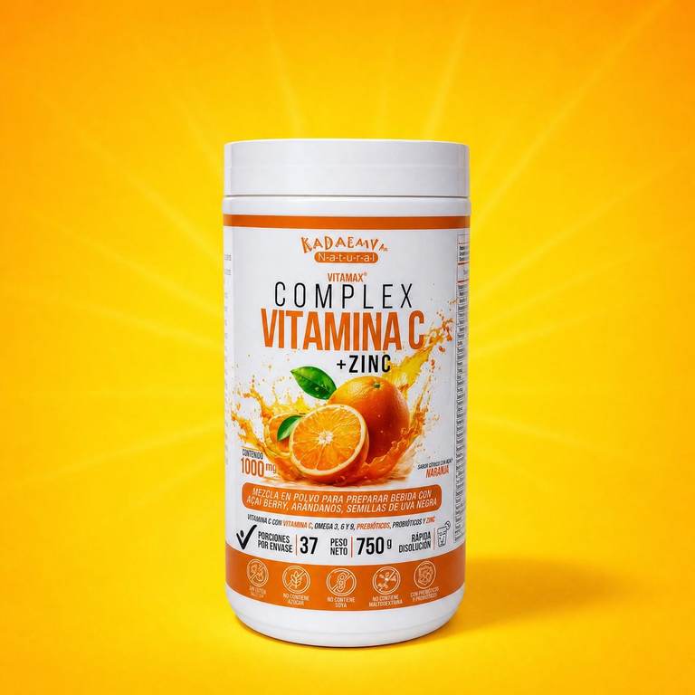 KADAEMVA Natural VITAMAX Vitamina C + Zinc 750g sabor naranja, defensas e inmunidad, a domicilio Villavicencio