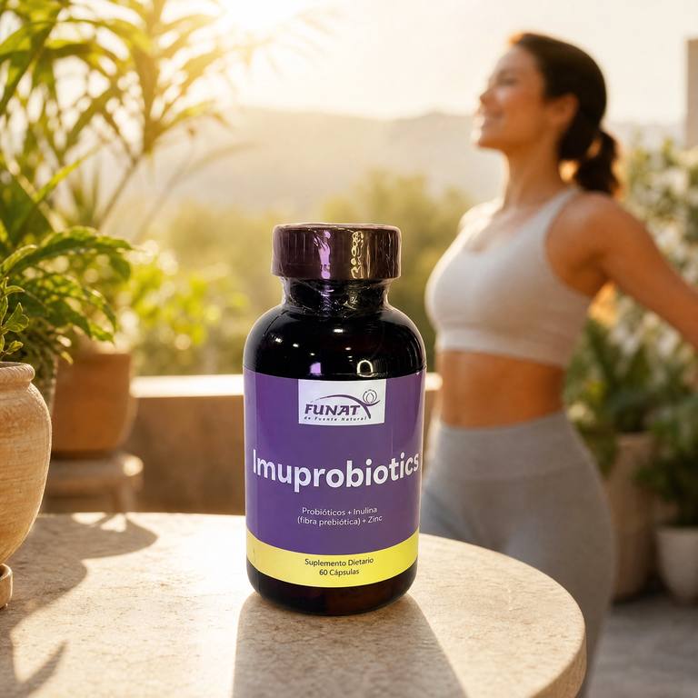 FUNAT Imuprobiotics con probioticos, inulina y zinc en capsulas, fibra y digestion, a domicilio Villavicencio